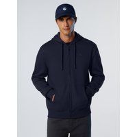 Klassischer Kapuzenpullover mit Reißverschluss und Logo