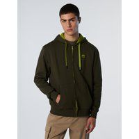 Klassischer Kapuzenpullover mit Reißverschluss und Logo