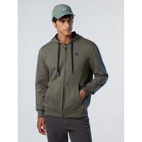 Klassischer Kapuzenpullover mit Reißverschluss und Logo