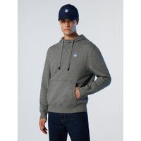Klassischer Baumwoll-Hoodie mit Logo-Patch
