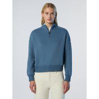 Lässiges Fleece Sweatshirt mit Halbreißverschluss