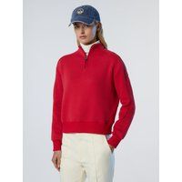 Lässiges Fleece Sweatshirt mit Halbreißverschluss