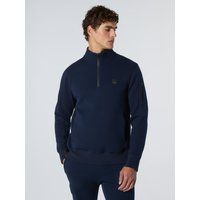 Herren Scuba Stoff Sweatshirt mit halbem Reißverschluss