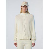 Zopfstrickpullover mit Stehkragen