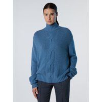 Zopfstrickpullover mit Stehkragen