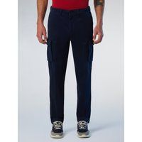Cargohose aus dunkelblauem Baumwollmischgewebe