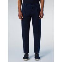 Baumwoll-Gabardine-Chinos mit Bundfalten