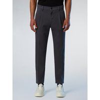Baumwoll-Gabardine-Chinos mit Bundfalten