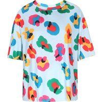 Oversized T-Shirt mit buntem Leopardenmuster