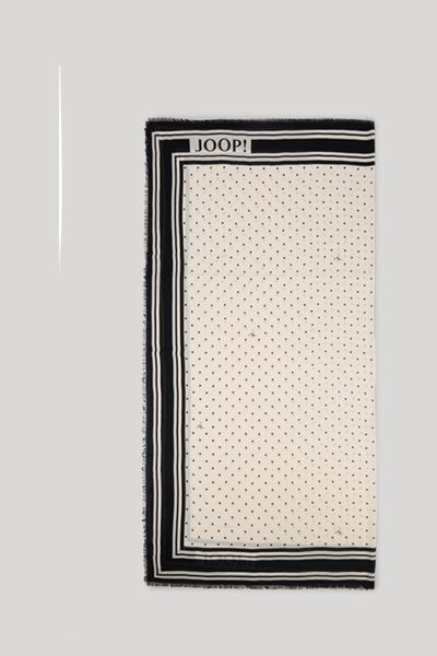 JOOP! Adaliz Tuch Creme und Schwarz Gepunktet Logo