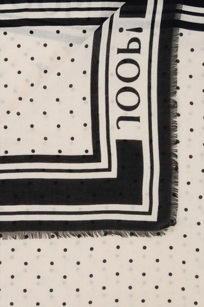 JOOP! Adaliz Tuch Creme und Schwarz Gepunktet Logo