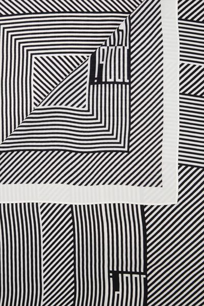 Windsor Aika Tuch in Creme und Schwarz gestreift Unisex