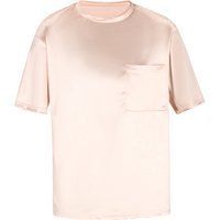 Satin-T-Shirt mit Brusttasche