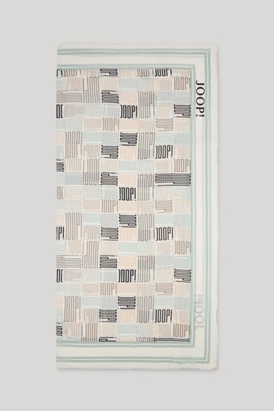 JOOP! Aimy Creme Beige Gemusterter Bio-Baumwoll-Modal-Schal Unisex