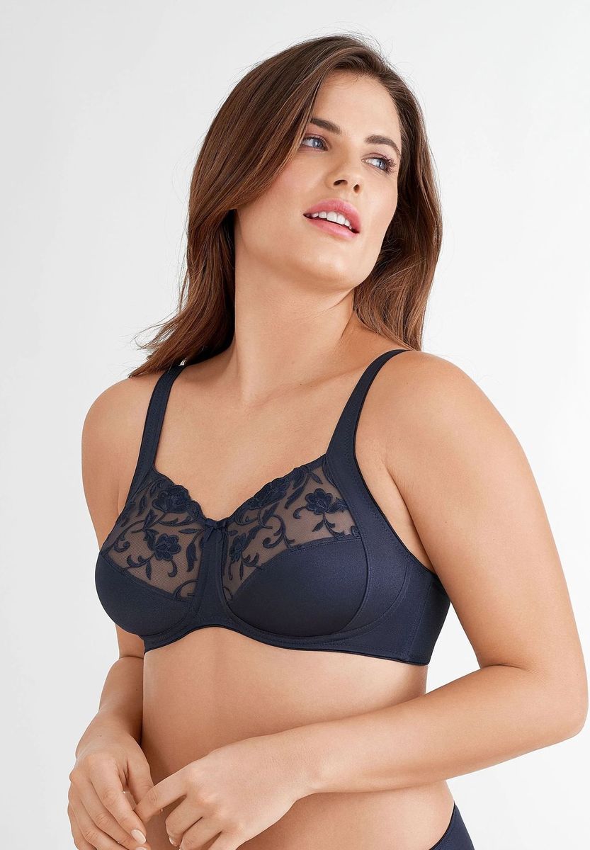 Bügelloser Komfort-BH mit Blumenstickerei