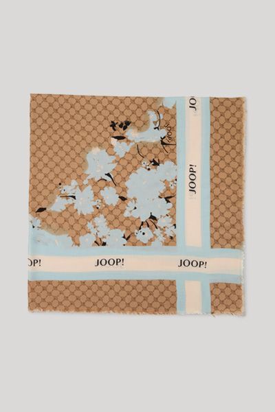 JOOP! Adalia Tuch in Camel und Hellblau gemustert Baumwoll-Modal