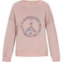 Sweatshirt mit Blumigem Friedenszeichen