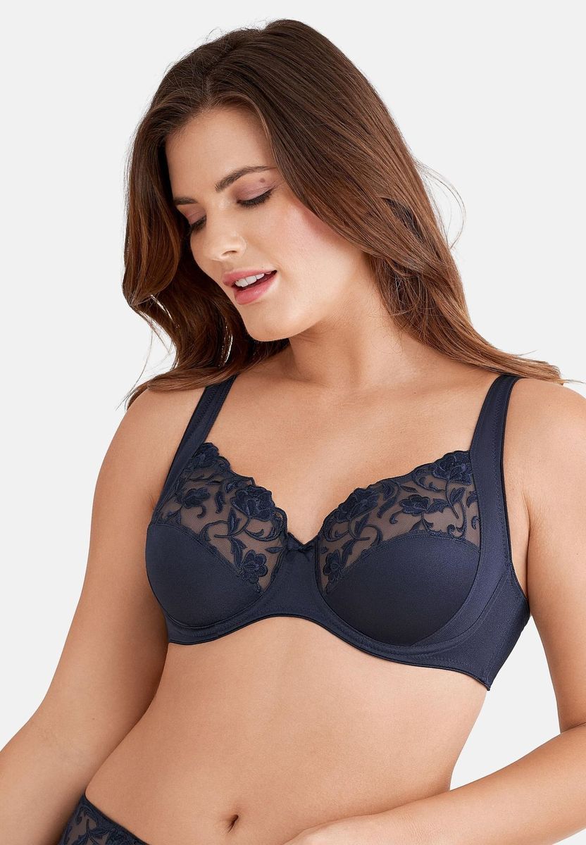 BH mit Blumenstickerei und Bügel