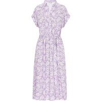 Midikleid mit Blumenmuster und Hemdkragen