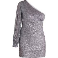 Pailletten-One-Shoulder-Party-Minikleid
