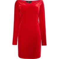 Elegantes Samt Mini-Kleid mit langen Ärmeln