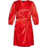 Metallic Strick Cutout Midikleid