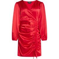 Elegantes Mini-Satinkleid mit Raffung