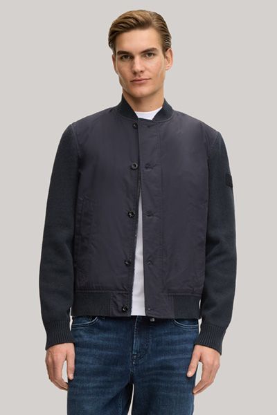 Hybrid-Bomberjacke mit Strickärmeln
