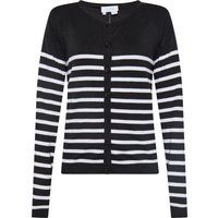 Gestreifte Strickjacke mit Knopfleiste