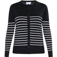 Gestreifte Strickjacke mit Knopfleiste