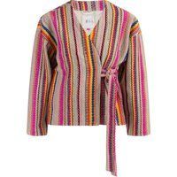 IZIA Wickeljacke Damen Mehrfarbige rosa Streifen