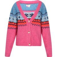 IZIA Strickjacke Damen Fuchsia Mehrfarbig