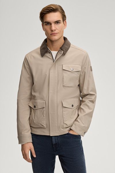 Marc O'Polo Skyler Beige Feldjacke mit Cordkragen