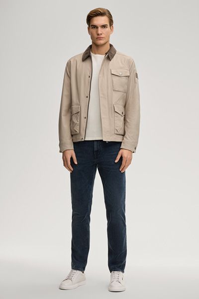 Marc O'Polo Skyler Beige Feldjacke mit Cordkragen