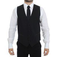 Klassische Wollweste in Schwarz