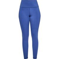 Blaue, hoch taillierte Sportleggings