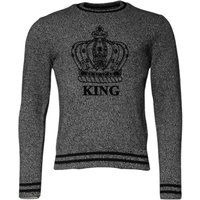 Königskronen-Print-Pullover