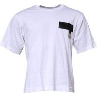 Baumwoll-T-Shirt mit Brust-Patch