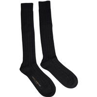 Gerippte Kniehohe Socken aus Baumwollmischung