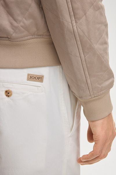 JOOP! Ronan Beige Gesteppte Bomberjacke mit Rippdetails