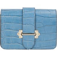 Geprägte Leder-Clutch mit Metallverschluss