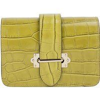 Geprägte Leder-Clutch mit Drehverschluss