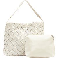 Gewebte Handtasche mit Griff oben aus Leder