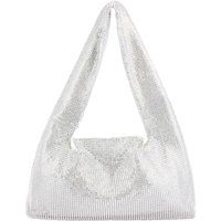 Faina Schultertasche aus Kristallen Damen Silber