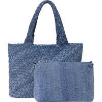 usha 2-IN-1-Tragetaschen-Set 2-IN-1-Tragetaschen-Set Frauen Blau