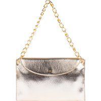 Metallische Abend-Clutch mit Kettenriemen
