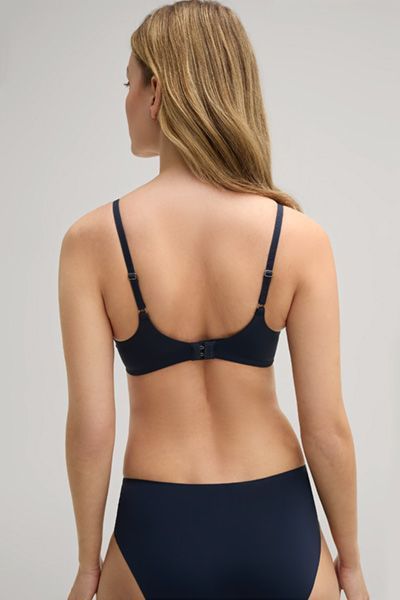 Bogner Nahtloser Push-Up BH Marineblau mit Bügel und Kornblumen-Charm