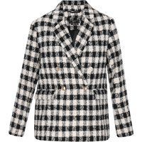 Elegantes doppelreihiges Blazer mit Gingham-Karomuster