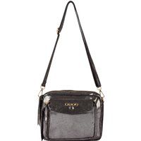 Metallic Silberne Leder Umhängetasche