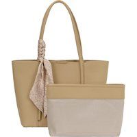 FELIPA 2-IN-1-Tragetaschen-Set 2-IN-1-Tragetaschen-Set Frauen Helles Khaki